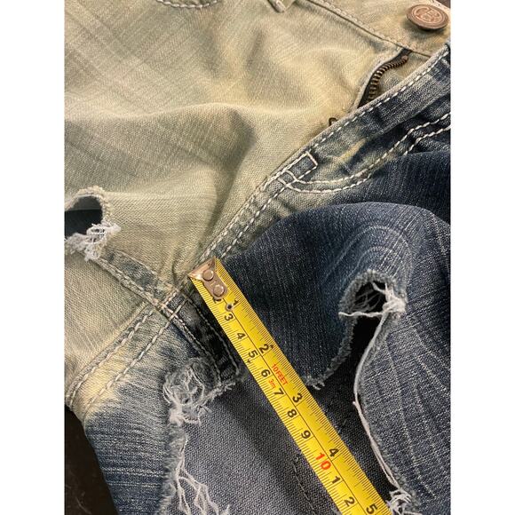 Bootlegger  Jeans "Dreyfus" two toned jean denim shorts ladies 31   US 10 - Picture 7 of 10